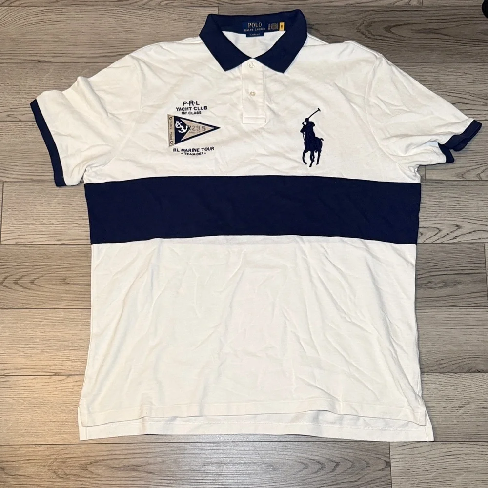 Polo Ralph Lauren Men's Mesh Yacht Club Polo Shirt XL Classic Fit